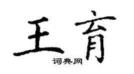 丁謙王育楷書個性簽名怎么寫