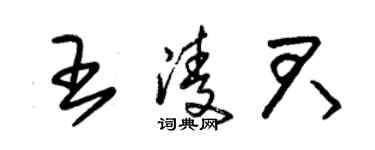 朱錫榮王凌君草書個性簽名怎么寫