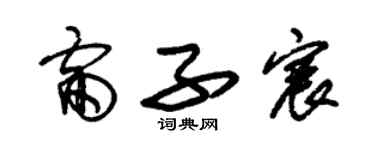 朱錫榮雷子宸草書個性簽名怎么寫