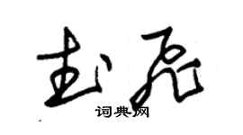 朱錫榮武飛草書個性簽名怎么寫