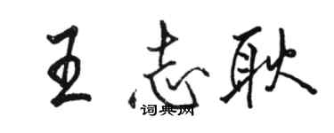 駱恆光王志耿行書個性簽名怎么寫