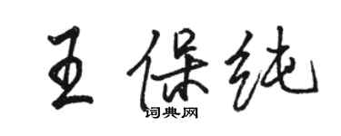 駱恆光王保純行書個性簽名怎么寫