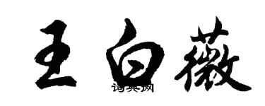 胡問遂王白薇行書個性簽名怎么寫