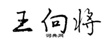 曾慶福王向將行書個性簽名怎么寫