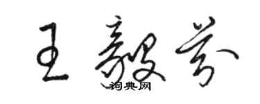 駱恆光王毅芬草書個性簽名怎么寫