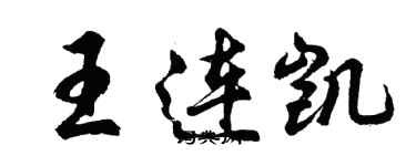 胡問遂王連凱行書個性簽名怎么寫