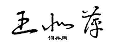 曾慶福王北萍草書個性簽名怎么寫