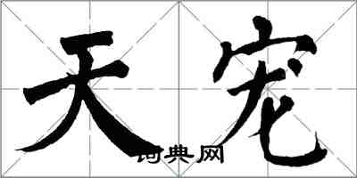 翁闓運天寵楷書怎么寫