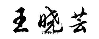 胡問遂王曉芸行書個性簽名怎么寫