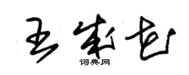 朱錫榮王成花草書個性簽名怎么寫