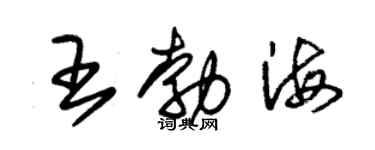 朱錫榮王勃海草書個性簽名怎么寫