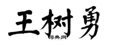 翁闓運王樹勇楷書個性簽名怎么寫