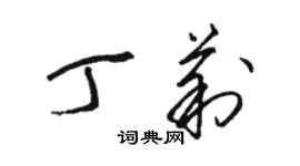 駱恆光丁莉草書個性簽名怎么寫