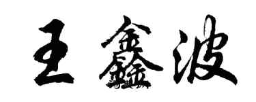 胡問遂王鑫波行書個性簽名怎么寫