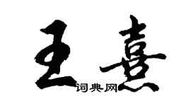 胡問遂王熹行書個性簽名怎么寫