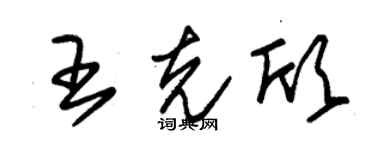 朱錫榮王克欣草書個性簽名怎么寫