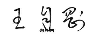 駱恆光王自剛草書個性簽名怎么寫