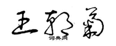 曾慶福王朝菊草書個性簽名怎么寫