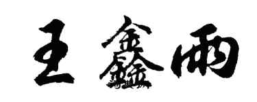 胡問遂王鑫雨行書個性簽名怎么寫