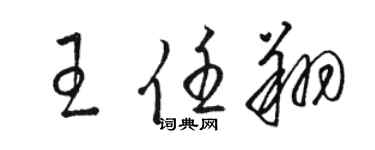 駱恆光王任翔草書個性簽名怎么寫