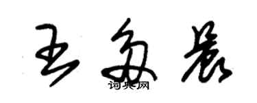 朱錫榮王多晨草書個性簽名怎么寫