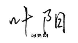 駱恆光葉陽行書個性簽名怎么寫