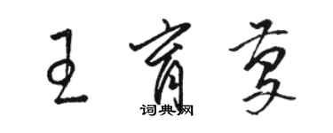 駱恆光王育慶草書個性簽名怎么寫