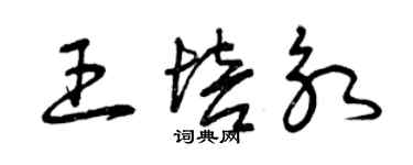 曾慶福王培永草書個性簽名怎么寫