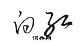 駱恆光白紅草書個性簽名怎么寫