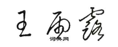 駱恆光王雨露草書個性簽名怎么寫