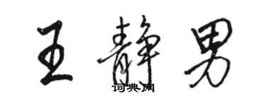 駱恆光王靜男行書個性簽名怎么寫