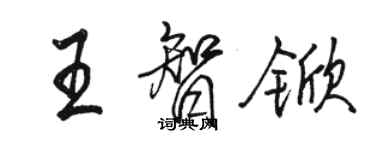 駱恆光王智杴行書個性簽名怎么寫