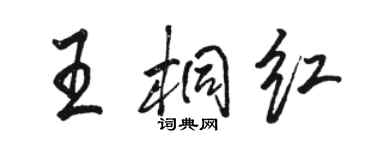 駱恆光王桐紅行書個性簽名怎么寫