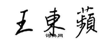 王正良王東苹行書個性簽名怎么寫