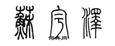 陳墨蘇宇澤篆書個性簽名怎么寫