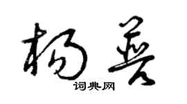 曾慶福楊普草書個性簽名怎么寫