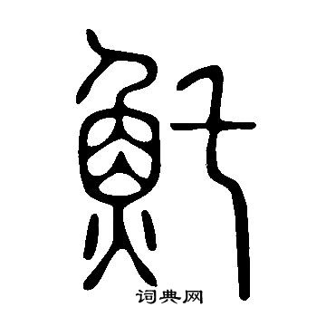 說文解字寫的魠