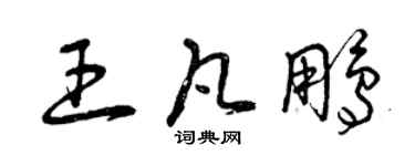 曾慶福王凡鵬草書個性簽名怎么寫