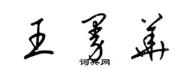 梁錦英王曼華草書個性簽名怎么寫