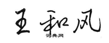 駱恆光王和風行書個性簽名怎么寫