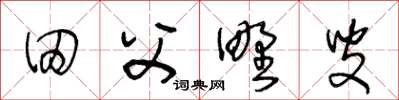 王冬齡田父野叟草書怎么寫