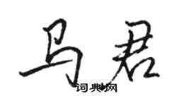 駱恆光馬君行書個性簽名怎么寫