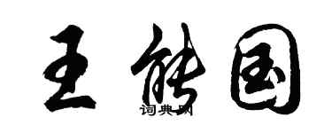 胡問遂王能國行書個性簽名怎么寫