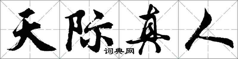 胡問遂天際真人行書怎么寫