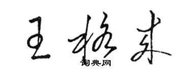 駱恆光王格來草書個性簽名怎么寫