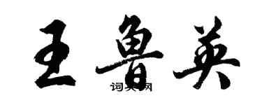 胡問遂王魯英行書個性簽名怎么寫