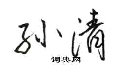 駱恆光孫清行書個性簽名怎么寫