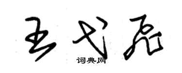 朱錫榮王弋飛草書個性簽名怎么寫