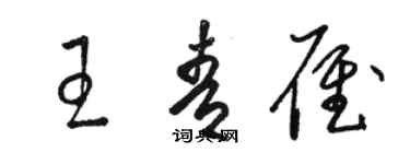 駱恆光王青雁草書個性簽名怎么寫