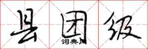 段相林縣團級行書怎么寫